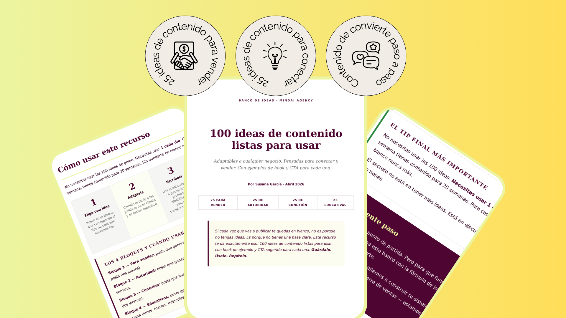 100 ideas de contenido